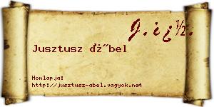Jusztusz Ábel névjegykártya